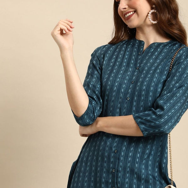 Anouk Striped Kurta - Distacart
