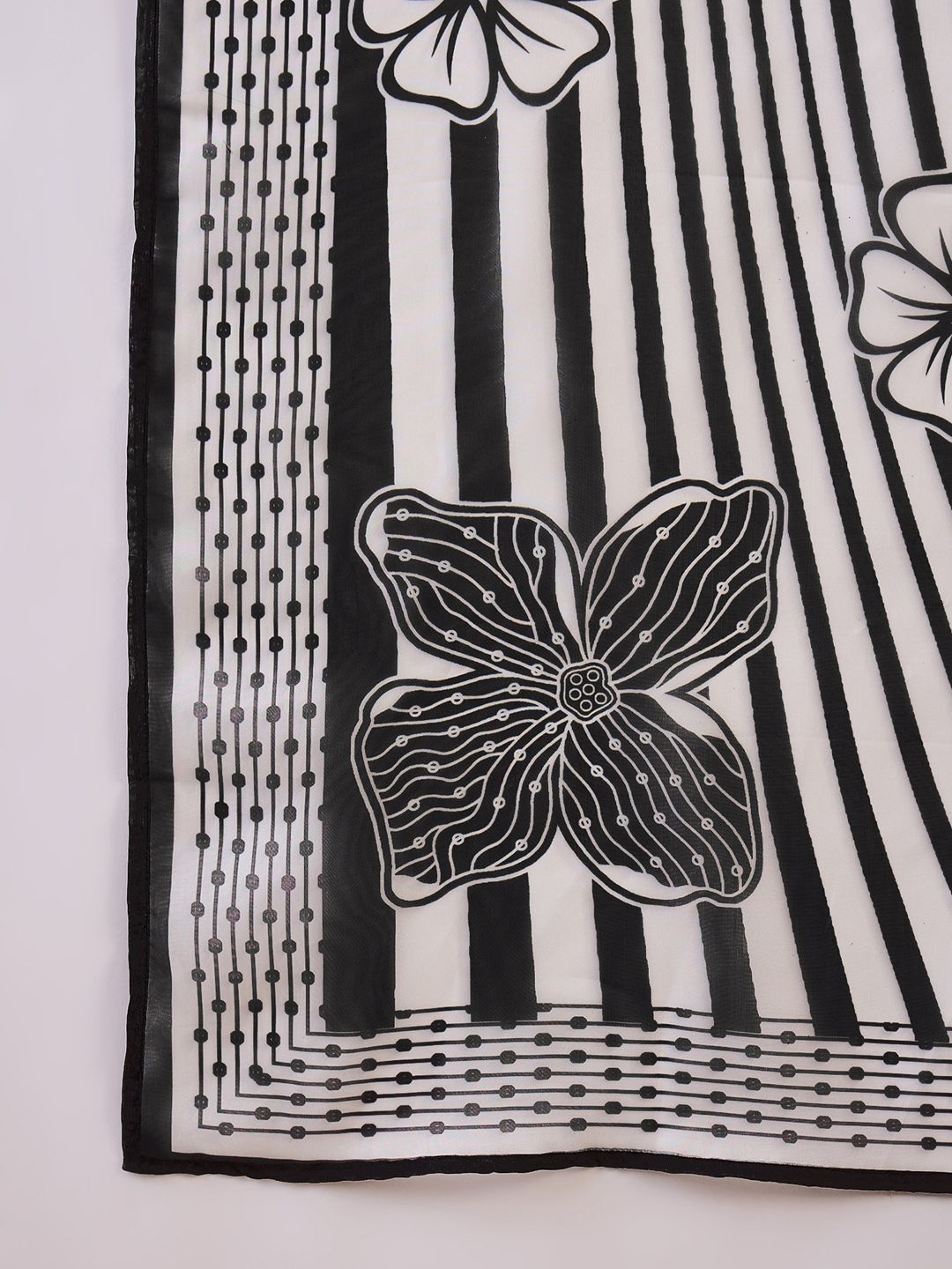 Indo Era Floral Embroidered Round Neck Sequinned Linen Kurta With Trousers & Dupatta