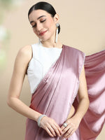 Thumbnail for kasee Solid Satin Saree - Distacart