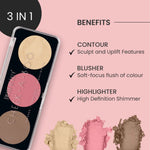 Thumbnail for Swiss Beauty Cheek-A-Boo 3 In One Blushe Contour And Highlighter - 2 - Distacart