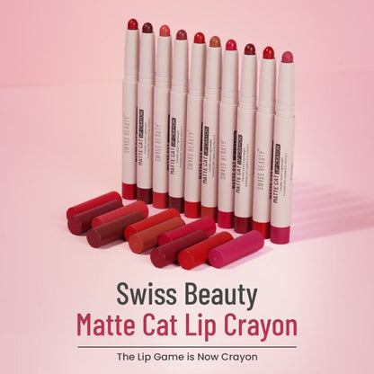 Swiss Beauty Non Transfer Matte Cat Lip Crayon - Jam - Distacart