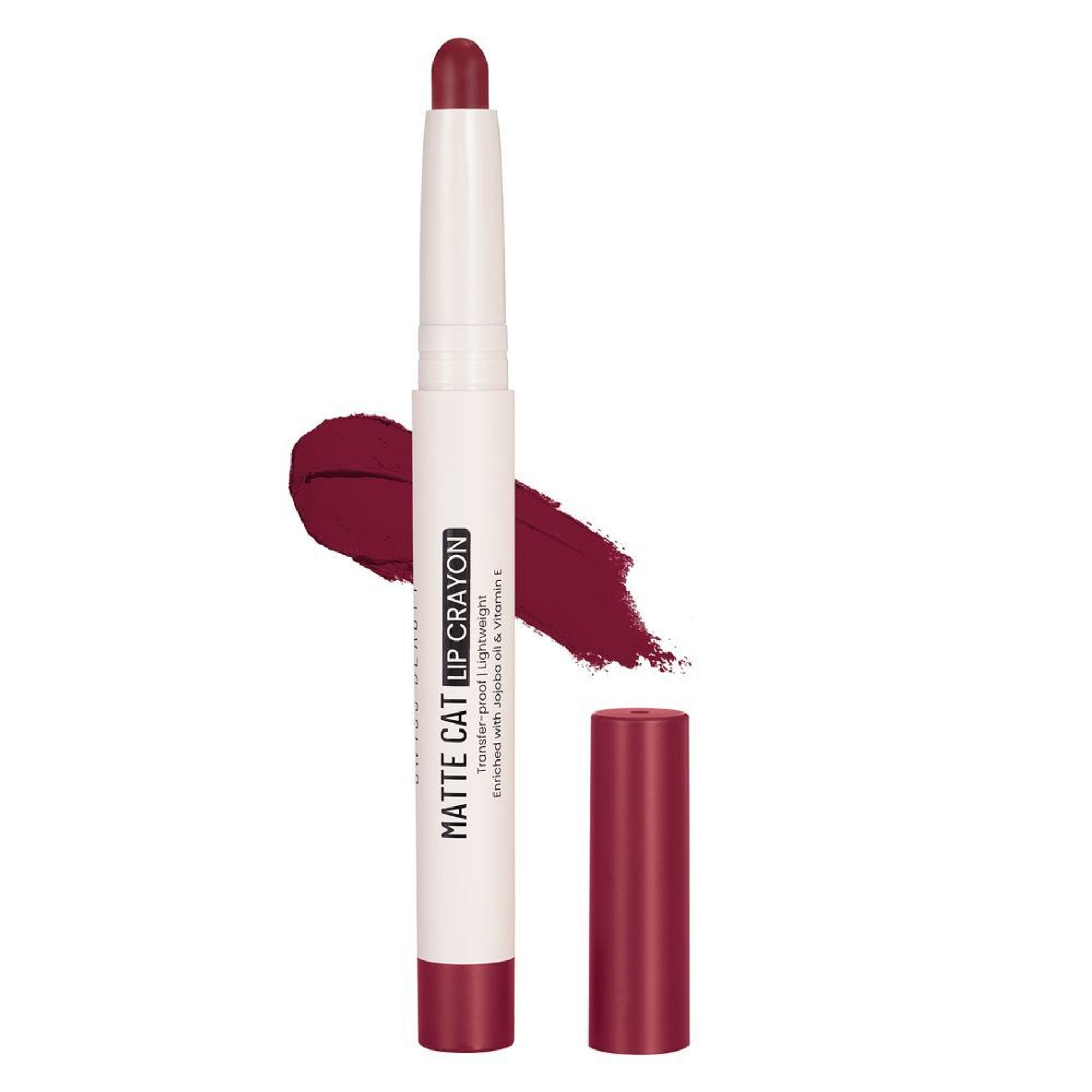 Swiss Beauty Non Transfer Matte Cat Lip Crayon - Regal Wine