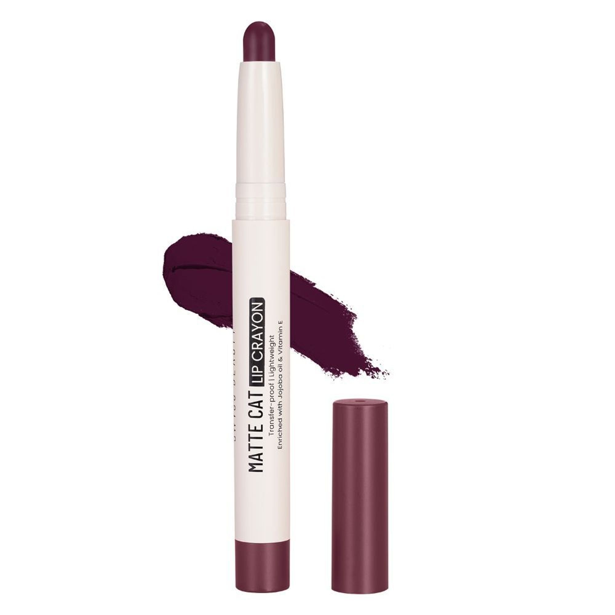 Swiss Beauty Non Transfer Matte Cat Lip Crayon - Wicked Wine