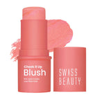 Thumbnail for Swiss Beauty Cheek It Up Lumi-Matte Finish Blush - 3 Mood Liffer Coral