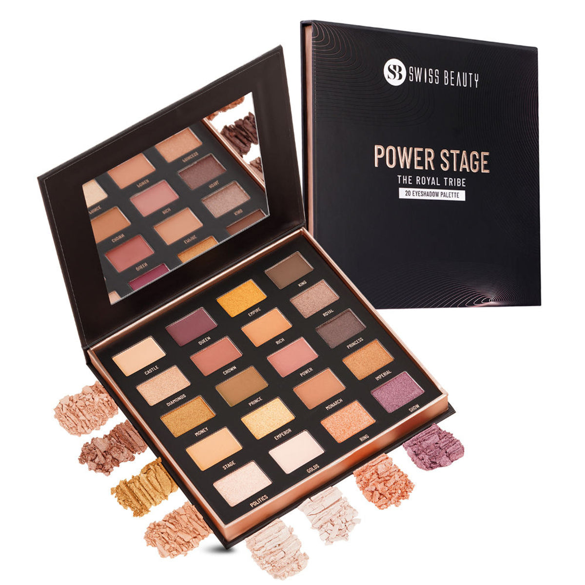 Swiss Beauty Power Stage Eyeshadow Palette - 02 Royal Tribe - Distacart