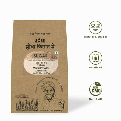 Gir Sidha Kisan Se Natural Mishri Powder (Khadi Sakar) - Distacart