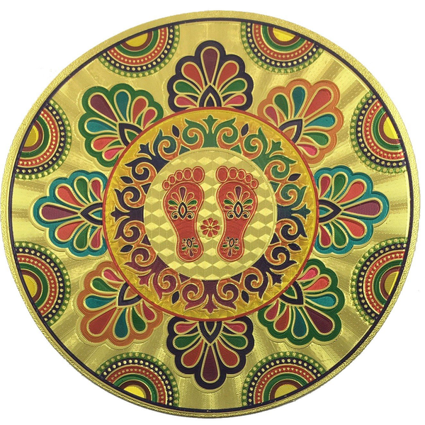 Stickerbazaar Micro Golden Embossing Rangoli Stickers - Distacart