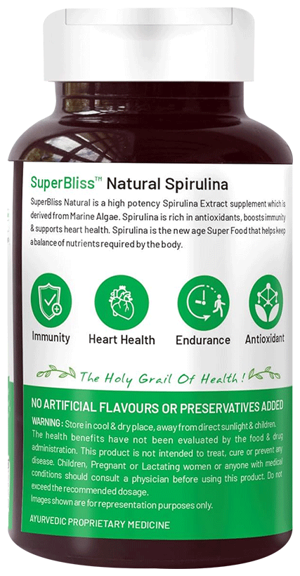 bliss welness immunity wellness spirulina veg tablet