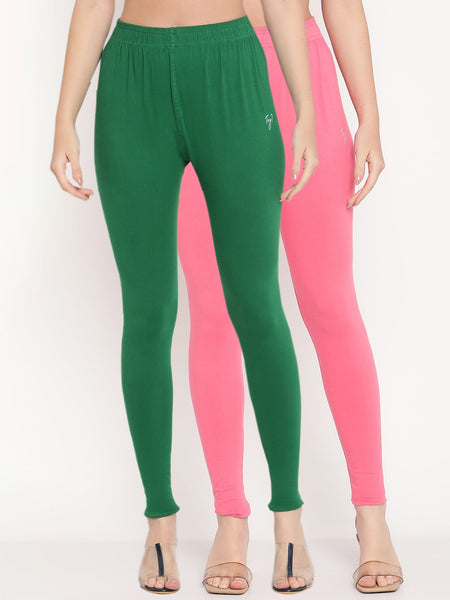 TAG 7 Women Pack of 2 Solid Comfort Fit Ankle Length Leggings - Distacart