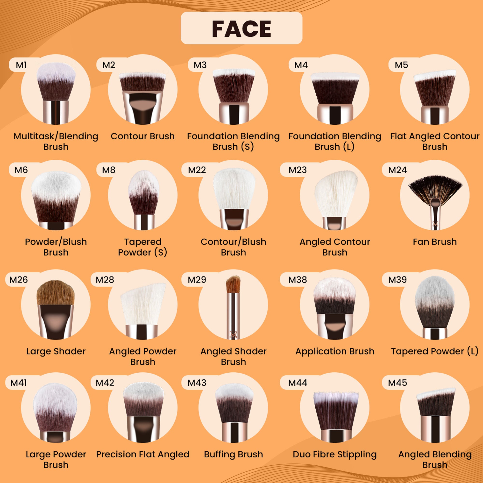 Miss Claire M19 - Eyeshadow Blending Brush - Rose Gold