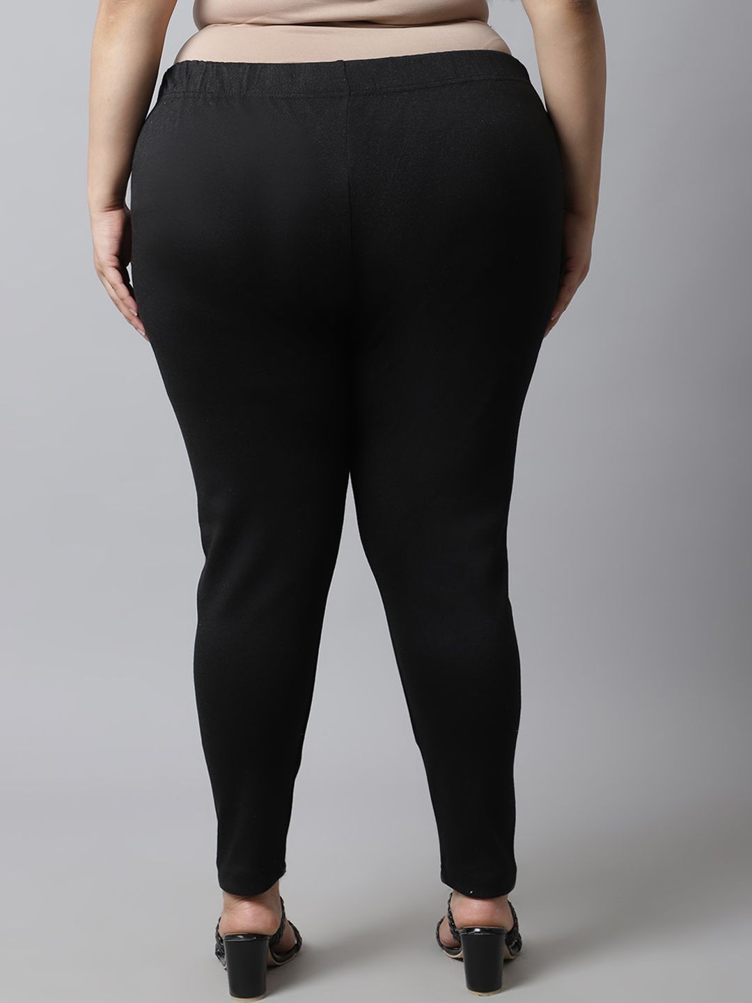 TAG 7 Women Pack Of 2 Plus Size Maroon & Black Solid Ankle-Length Leggings - Distacart