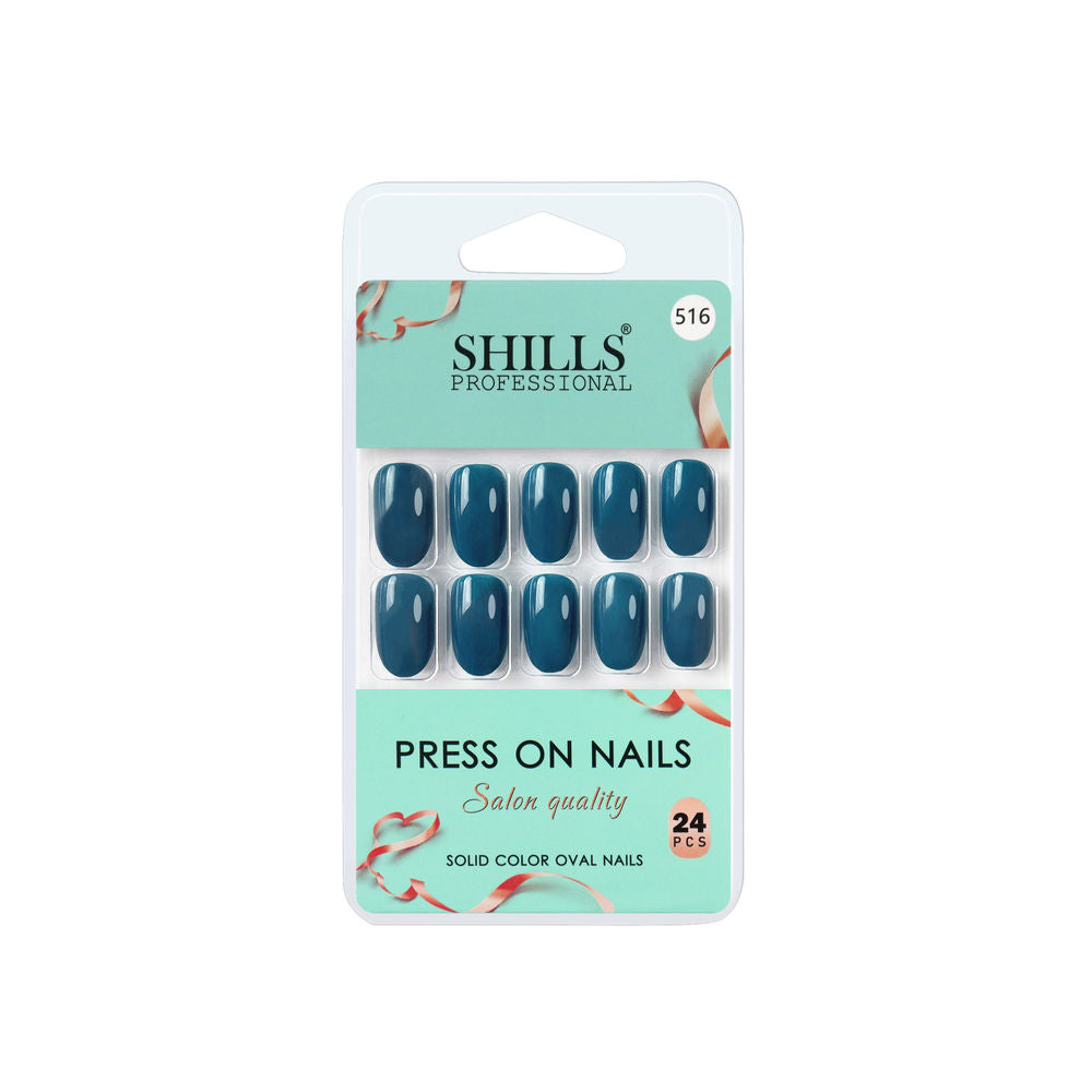 shills professional reusable press on nails oval spn516