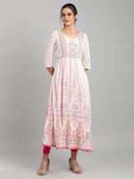 Thumbnail for AURELIA Off White Ethnic Motifs Maxi Dress
