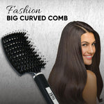 Thumbnail for ZEYU Detangler Big Curved Brush With Natural Boar Bristles- Black - Distacart