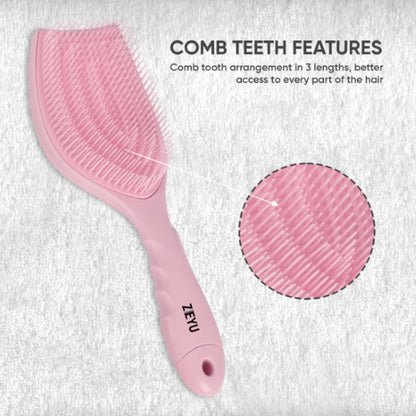 ZEYU Detangler Hairbrush with Removable Cleaning Brush - Pink - Distacart