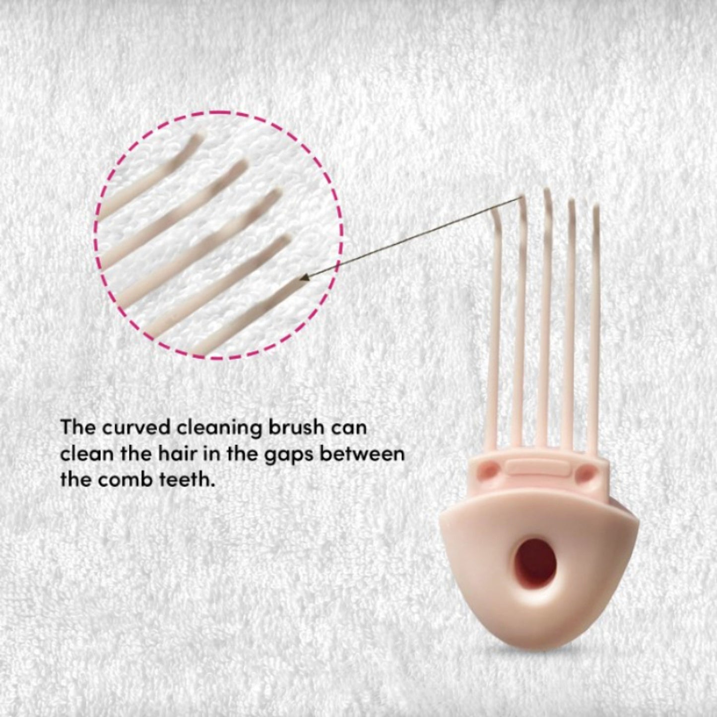 ZEYU Detangler Hairbrush with Removable Cleaning Brush - Pink - Distacart