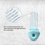 Thumbnail for ZEYU Detangler Hairbrush with Removable Cleaning Brush - Blue - Distacart