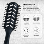 Thumbnail for ZEYU Vent Hairbrush for Fast Drying and Detangling, Lightweight Brush - Black - Distacart