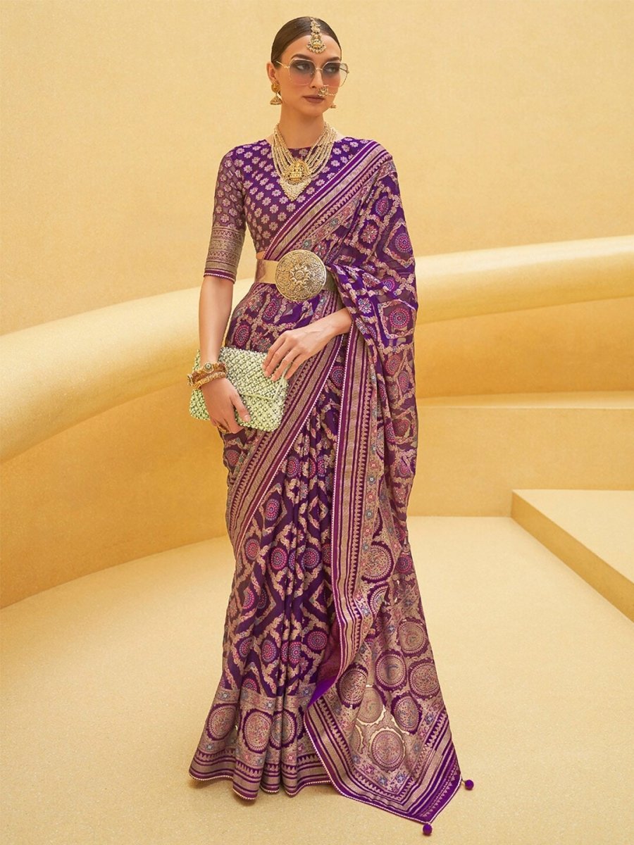 Anouk Woven Design Organza Banarasi Saree - Distacart