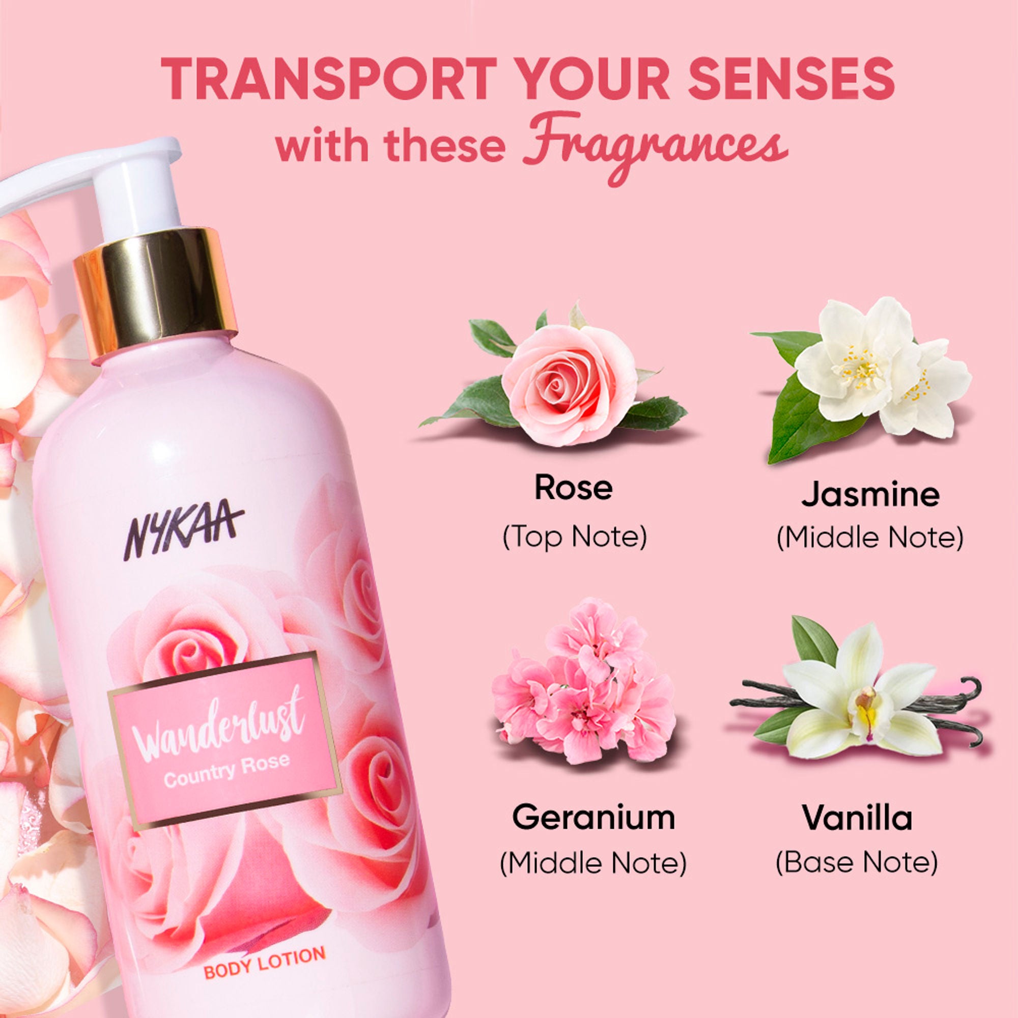 Wanderlust Moisturizing Body Lotion - Country Rose