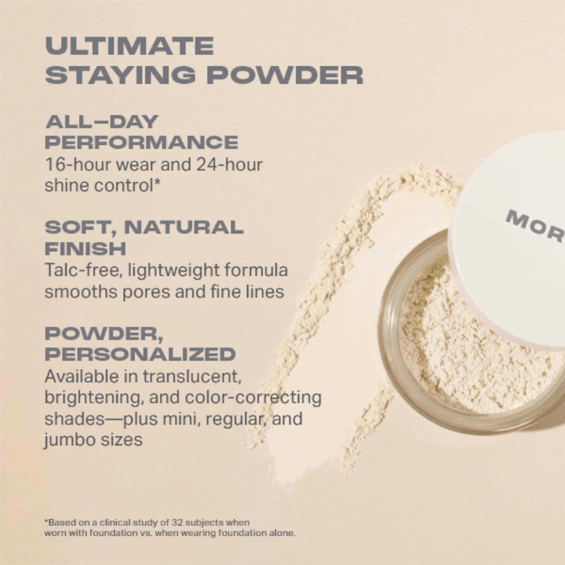MORPHE Bake & Set Setting Powder - Brightening Peach - Distacart