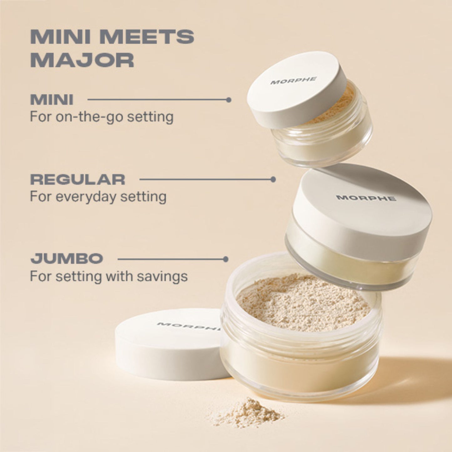 MORPHE Bake & Set Setting Powder - Brightening Peach - Distacart