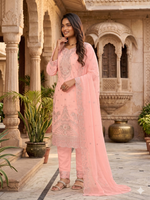Thumbnail for Teeya Creation Womens New Trendy Silk With Heavy Embroiedery With Sequence Work Kurta Set - Dista