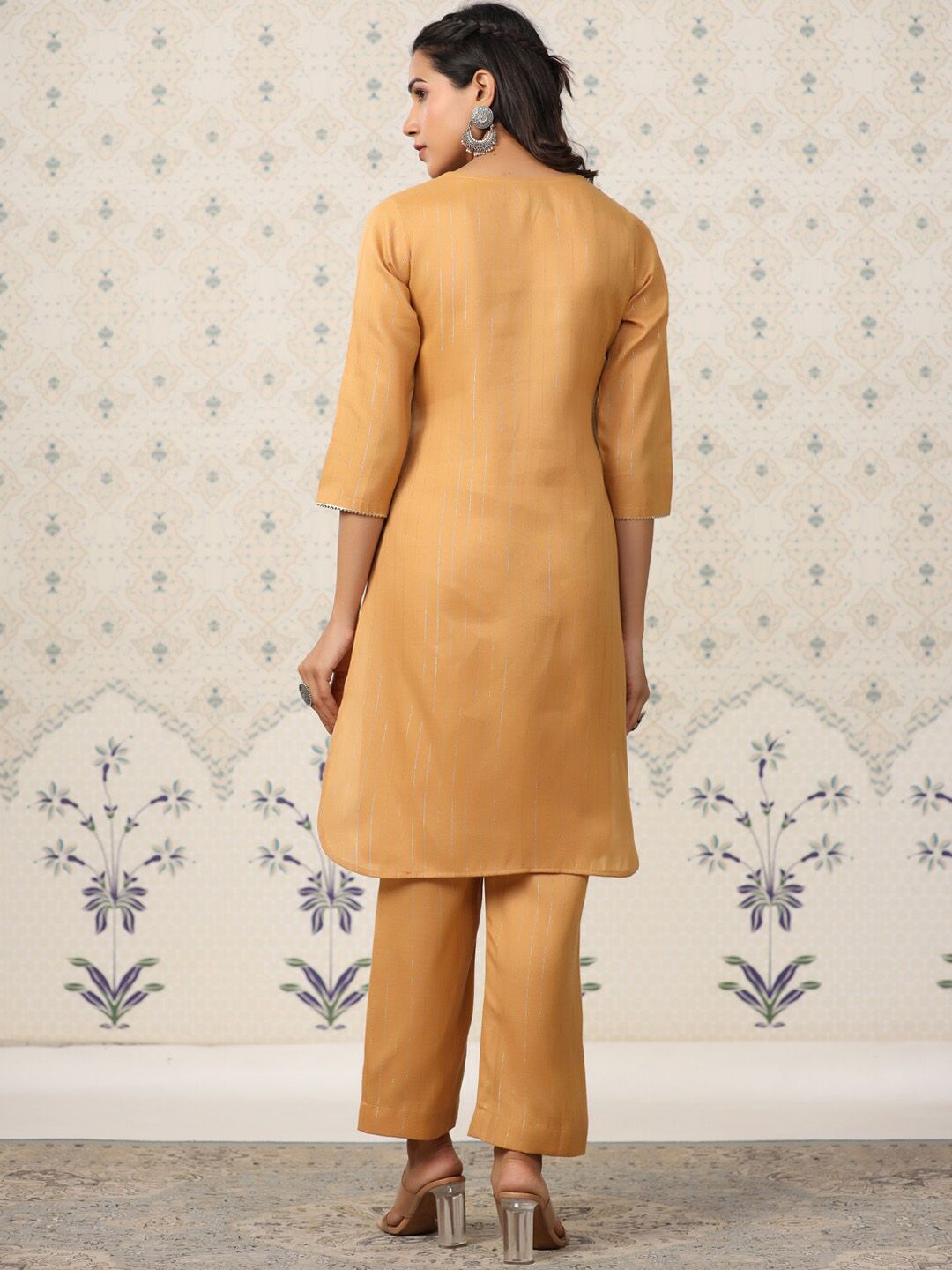 Ode by House of Pataudi Striped Kurta With Trousers - Distacart