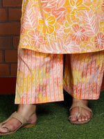 Thumbnail for Swasti Women Floral Printed Regular Sequinned Pure Cotton Kurta with Trousers & With Dupatta - Distacart