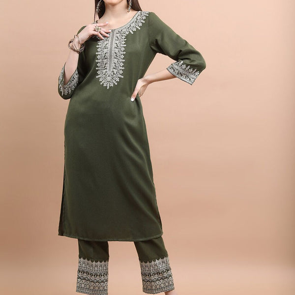 Vishudh Ethnic Motifs Yoke Design Regular Kurta With Palazzos - Distacart