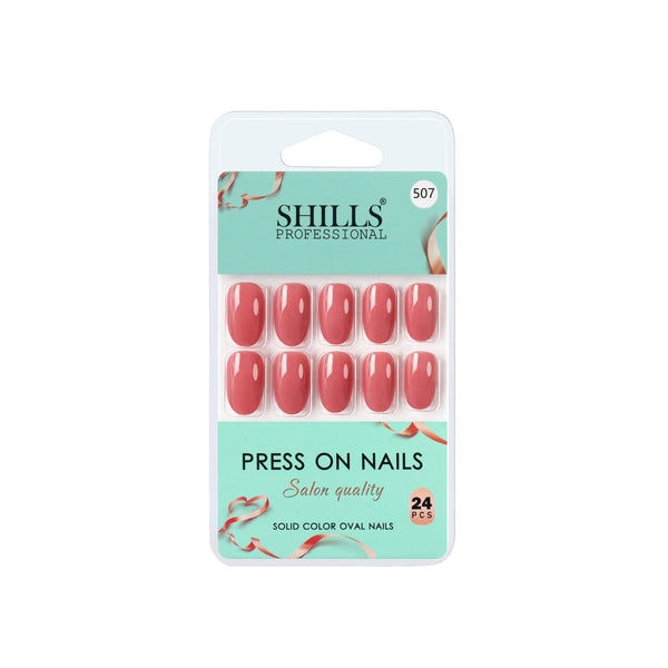 shills professional reusable press on nails oval spn507