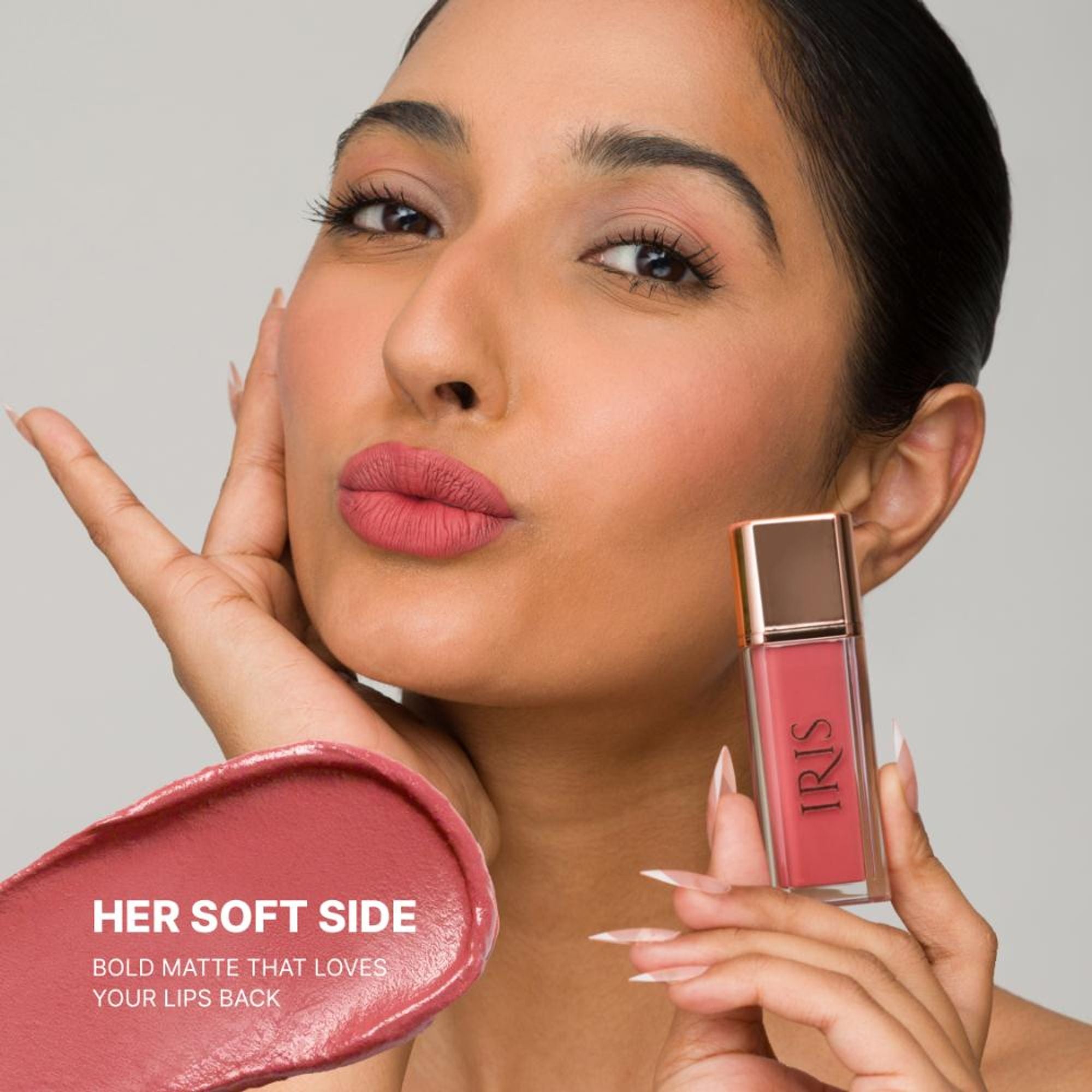 IRIS COSMETICS Matte Made Her Do It Liquid Lipstick - Soft Coral Pink - Distacart
