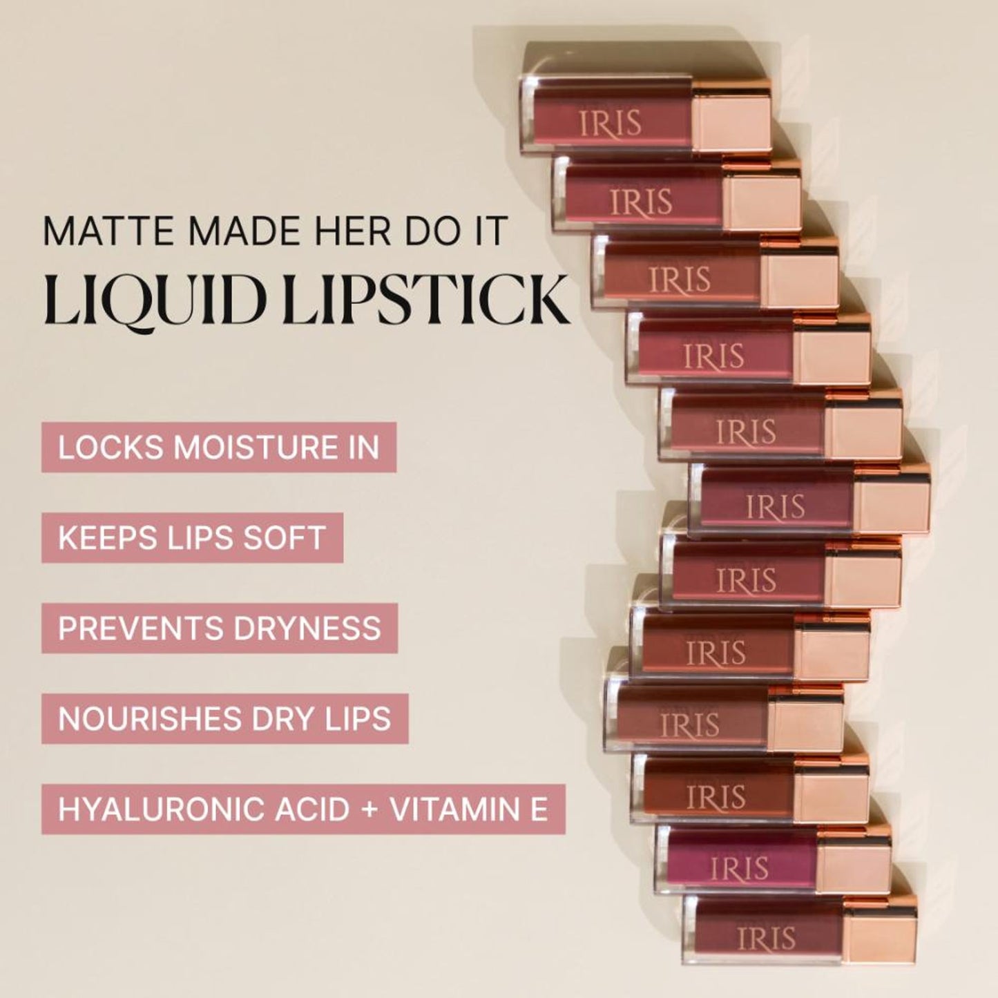 IRIS COSMETICS Matte Made Her Do It Liquid Lipstick - Mauve Pink - Distacart
