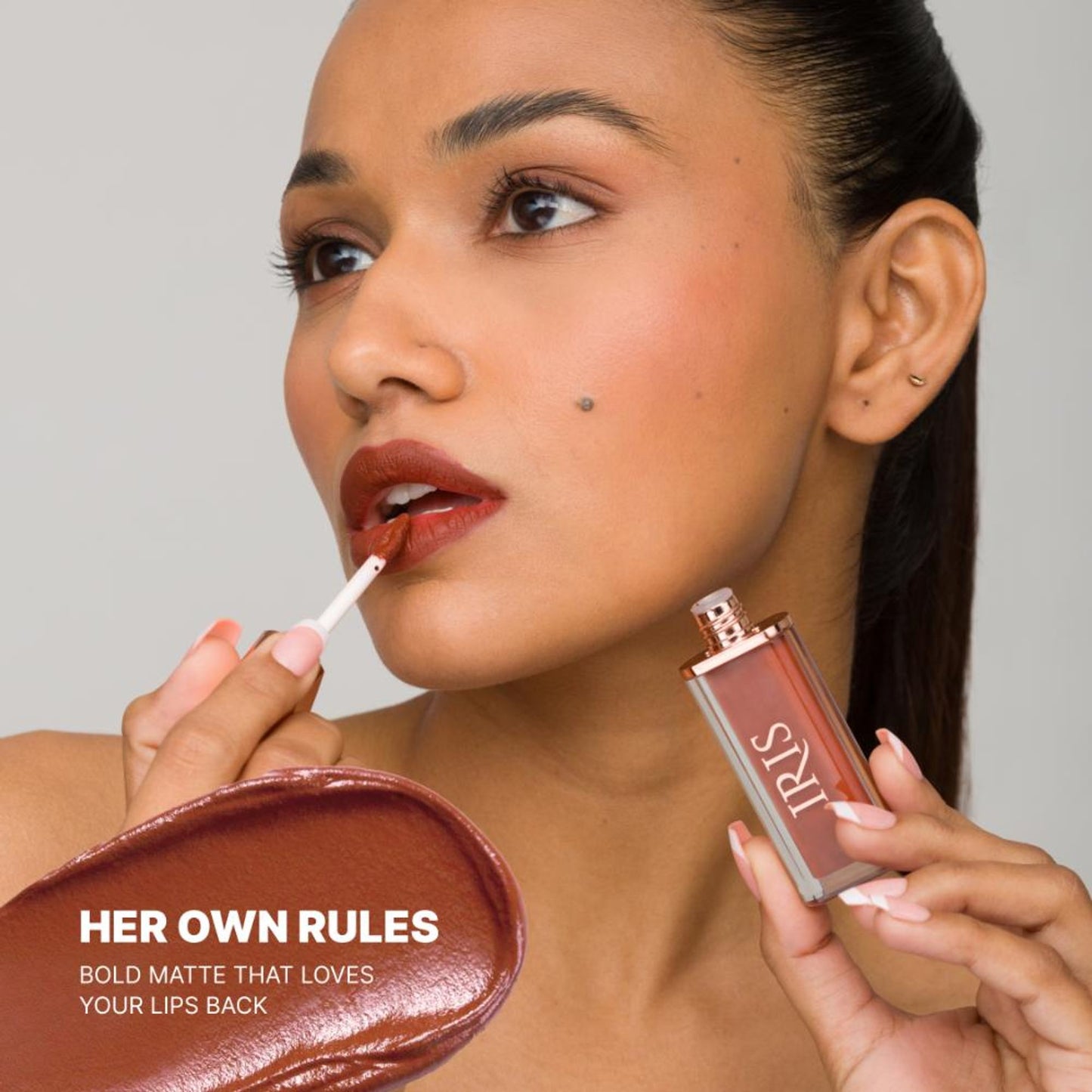 IRIS COSMETICS Matte Made Her Do It Liquid Lipstick - Chocolate Brown - Distacart