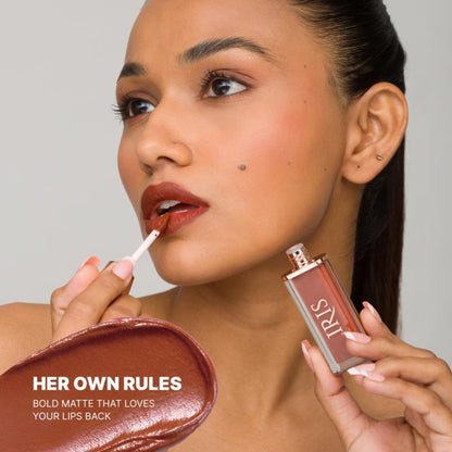 IRIS COSMETICS Matte Made Her Do It Liquid Lipstick - Chocolate Brown - Distacart