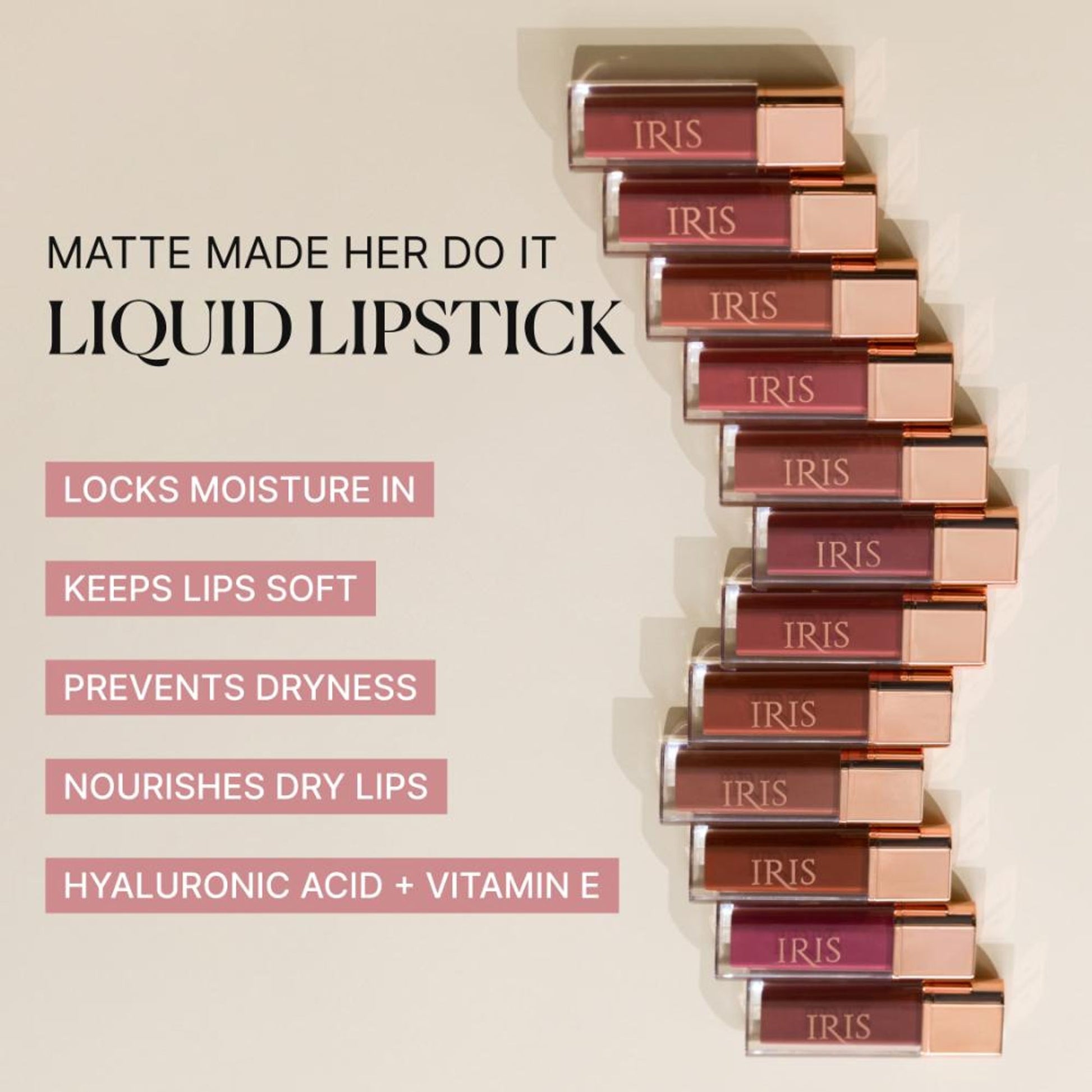 IRIS COSMETICS Matte Made Her Do It Liquid Lipstick - Chocolate Brown - Distacart