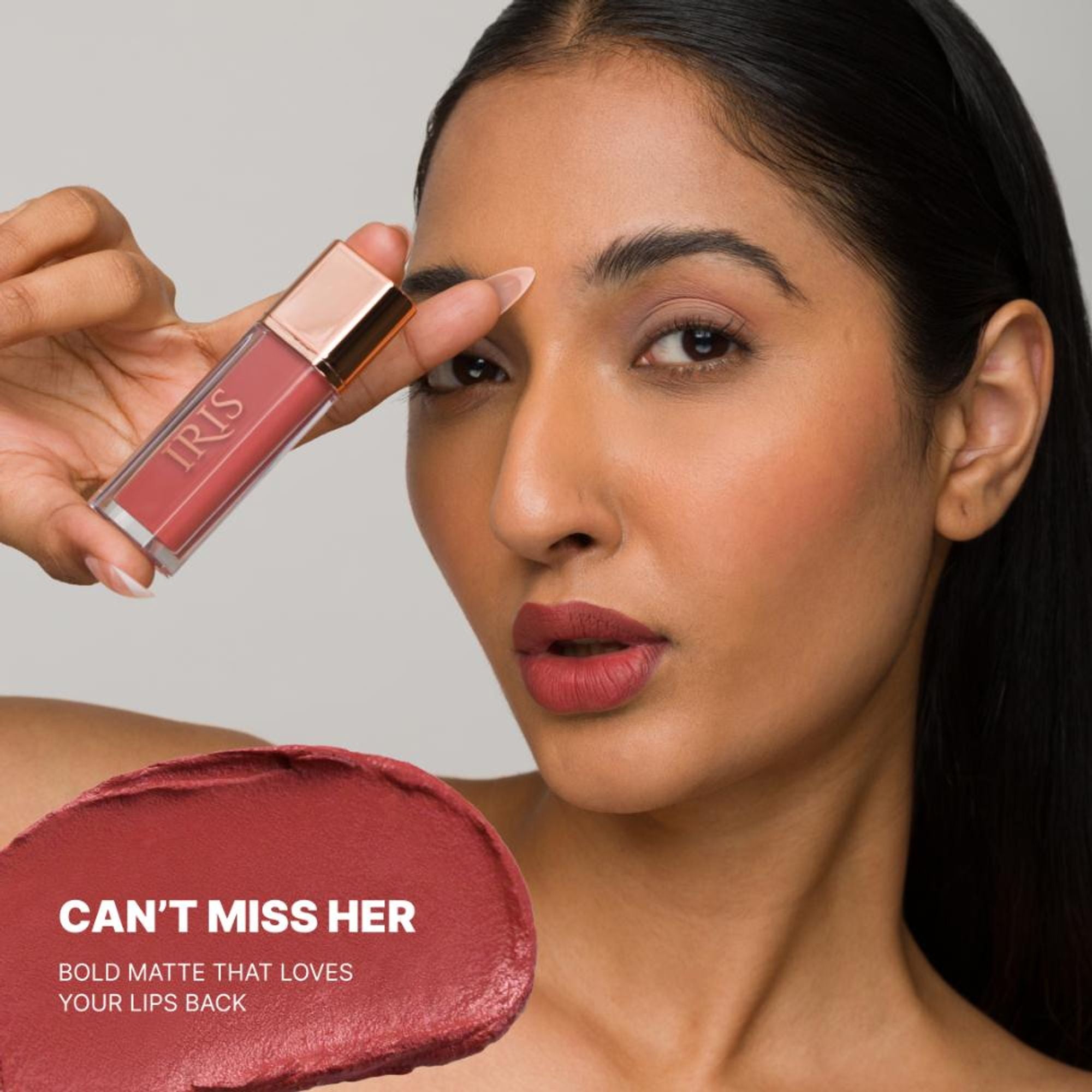 IRIS COSMETICS Matte Made Her Do It Liquid Lipstick - Warm Cinnamon Brown - Distacart