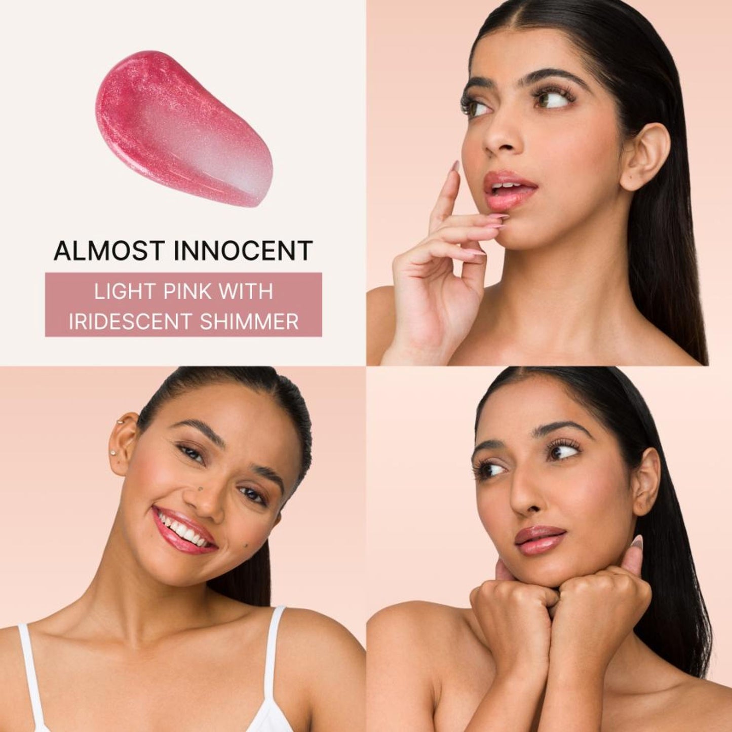 IRIS COSMETICS Talk Glossy To Me! Shimmer Lip Gloss - Light Pink With Iridescent Shimmer - Distacart