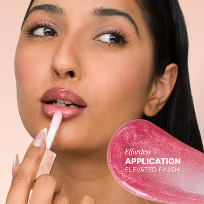 IRIS COSMETICS Talk Glossy To Me! Shimmer Lip Gloss - Light Pink With Iridescent Shimmer - Distacart