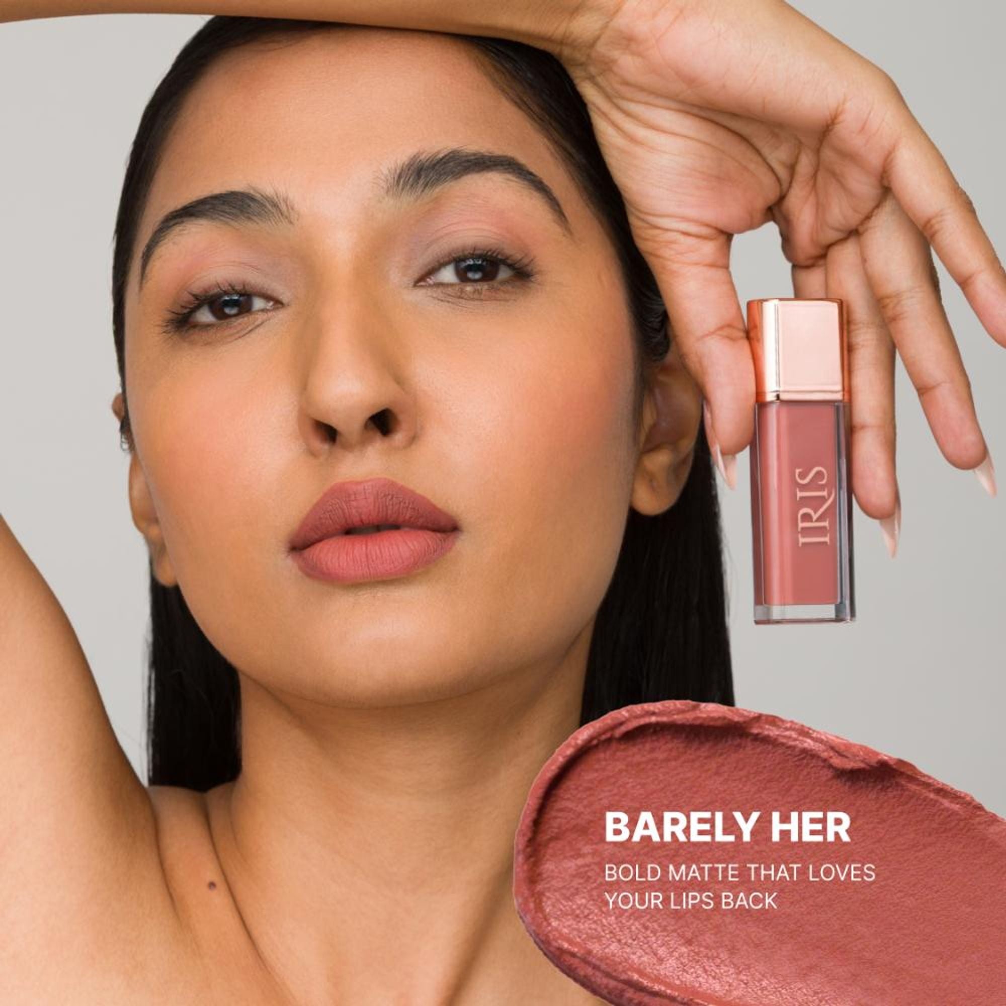 IRIS COSMETICS Matte Made Her Do It Liquid Lipstick - Warm Rosewood Nude - Distacart