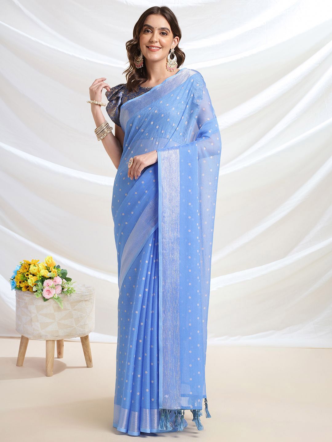 Mitera Floral Ready To Wear Saree - Distacart