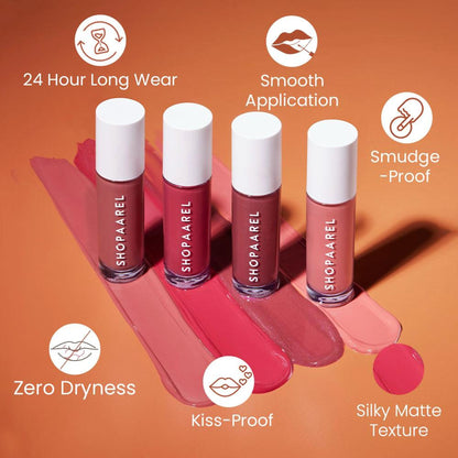 Shopaarel Silky Matte Gloss Liquid Lipstick - Charming-10 - Distacart