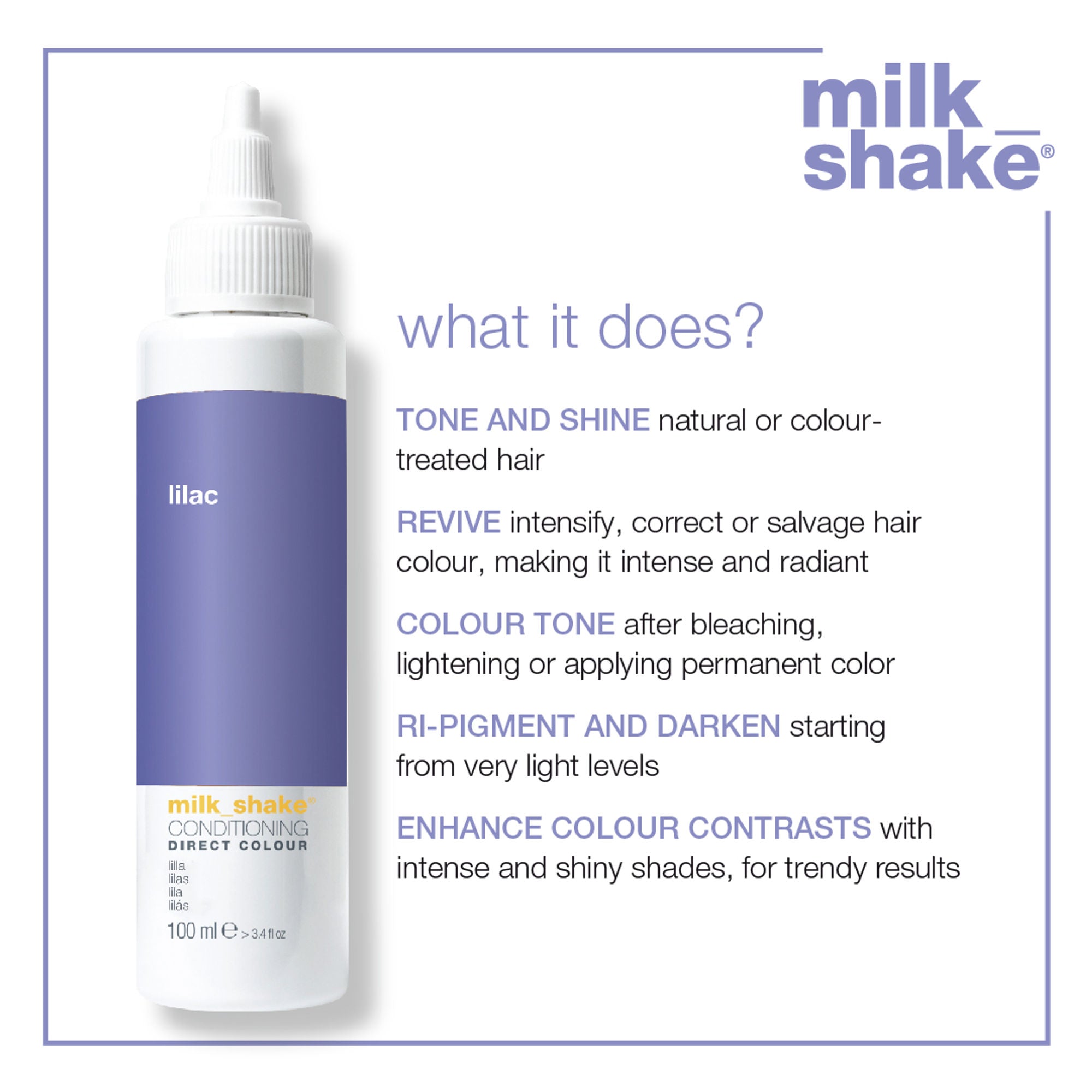 milkshake ammonia free conditioning direct color lilac