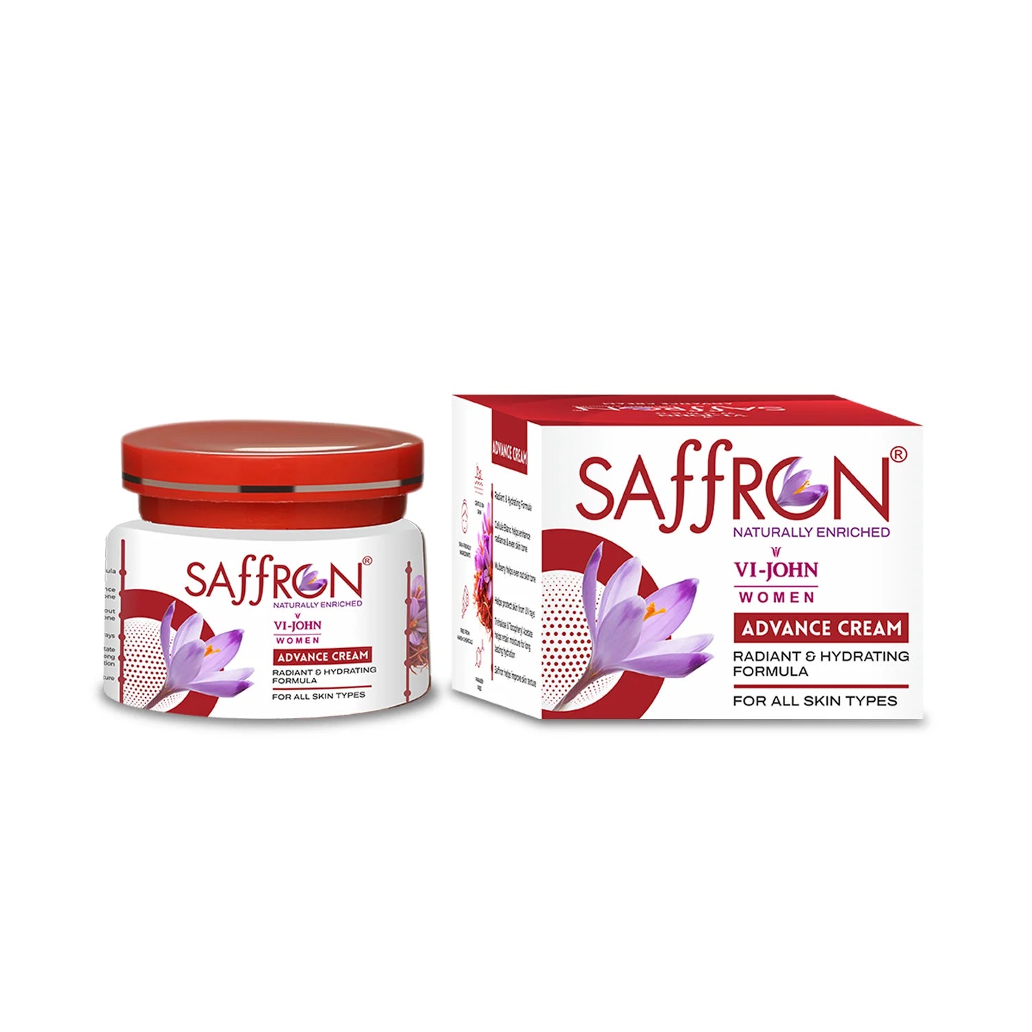 VI-JOHN Women Saffron Advance Skin Fairness Cream with Vitamin E & Mulberry Extracts - Distacart