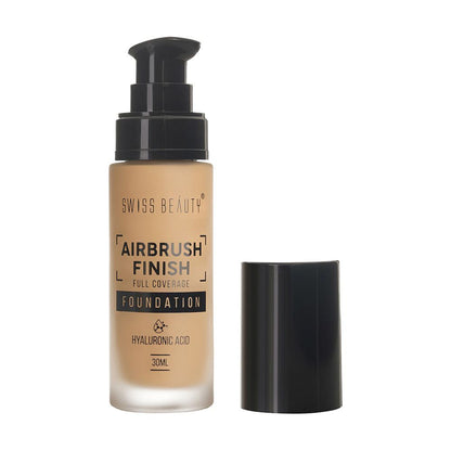 Swiss Beauty Airbrush Finish Full Coverage Foundation - 5 Caramel Beige - Distacart