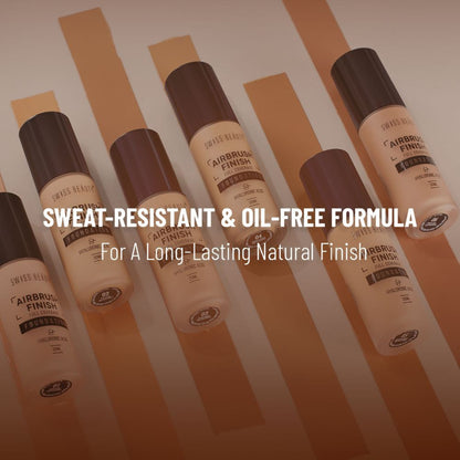 Swiss Beauty Airbrush Finish Full Coverage Foundation - 6 Warm Sun - Distacart