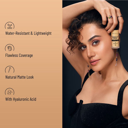Swiss Beauty Airbrush Finish Full Coverage Foundation - 6 Warm Sun - Distacart