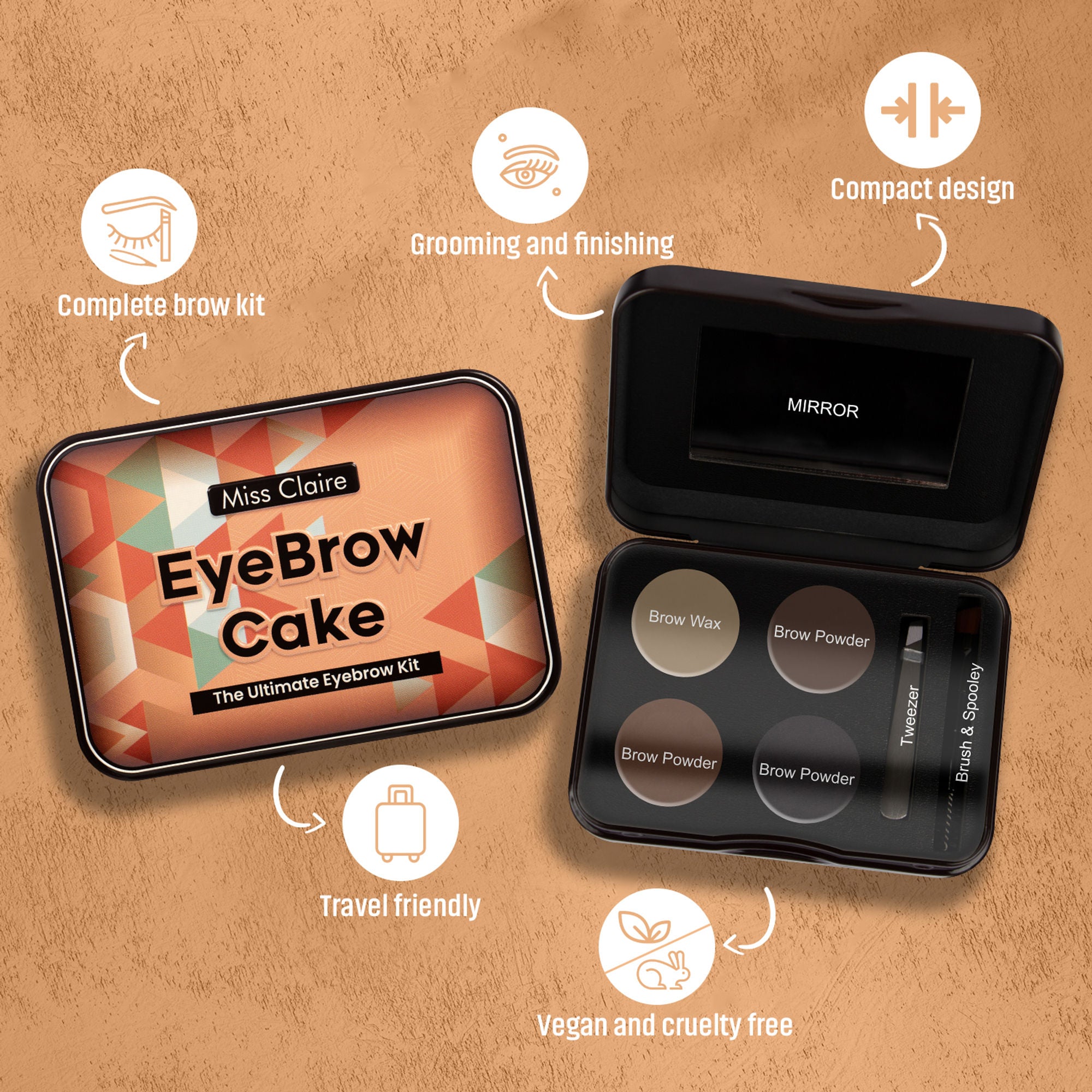 Miss Claire Eyebrow Cake Tin - 01