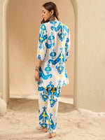 Thumbnail for Indo Era Women Printed Regular Kurti with Trousers