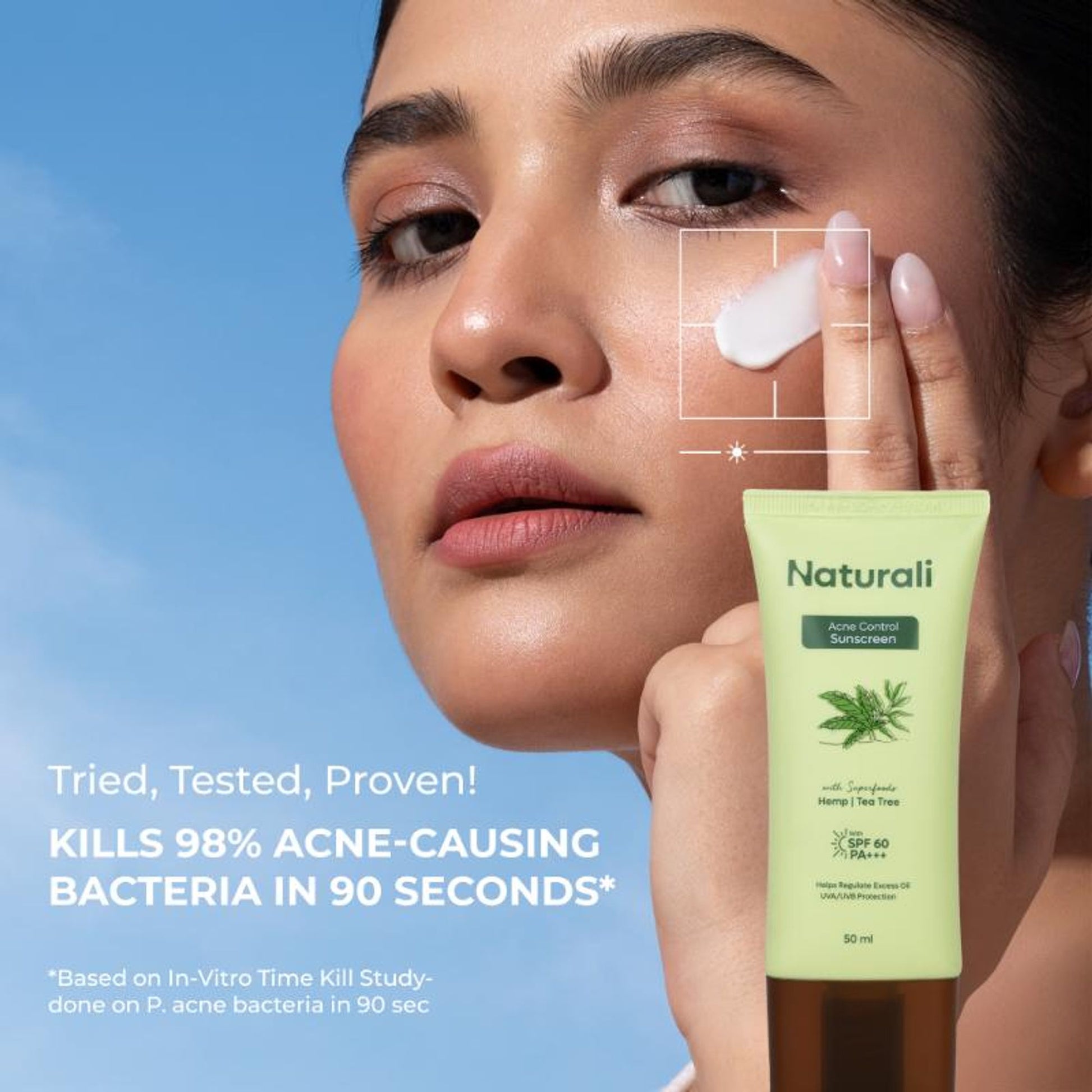 Naturali Acne Control Sunscreen SPF60 With PA+++ - Distacart